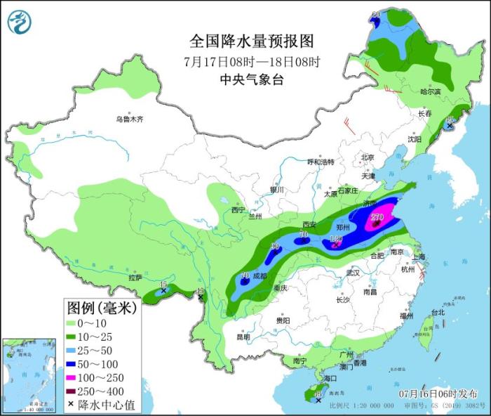 星欧娱乐官方:黄淮地区及四川盆地等地有强降雨 江南华南等地有持续性高温天气